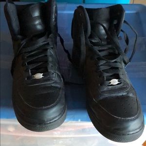 Black Nike Air Force 1s High Top